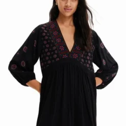 Vestido Negro-Multicolor Desigual
