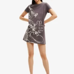 Vestido Gris-Beige Desigual -Feminora Moda Tienda De Ventas desigual 5618 4033991 3 product