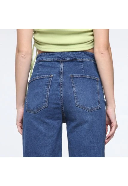 Jean Mujer Facol Wide-Leg Azul Algodón 6 Jean Mujer Facol Wide-Leg Azul Algodón - Imagen 4