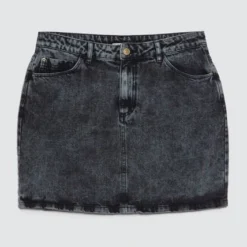 Falda Mujer Facol Corto Gris Algodón