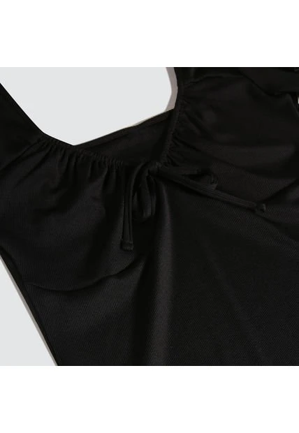 Vestido Mujer Facol M/C Negro Poliéster 5 Vestido Mujer Facol M/C Negro Poliéster - Imagen 3