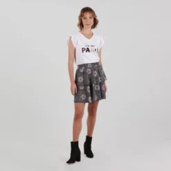 Falda Corta Detalle En Cintura -Feminora Moda Tienda De Ventas fds 1398 1590722 1 product