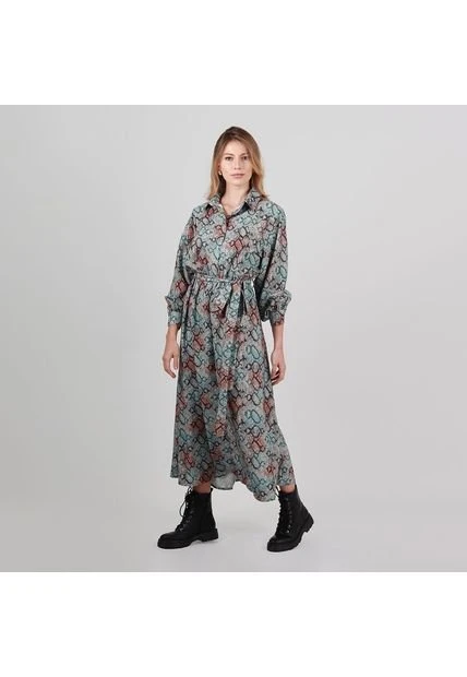 Vestido Cuello Camisero Manga Larga 3 Vestido Cuello Camisero Manga Larga