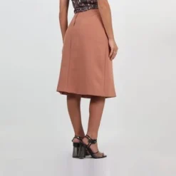 Falda Midi Detalle En Cintura -Feminora Moda Tienda De Ventas fds 3409 0081722 3 product