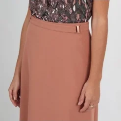 Falda Midi Detalle En Cintura -Feminora Moda Tienda De Ventas fds 3409 0081722 4 product