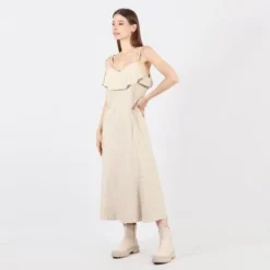 Vestido Cuello V Manga Sisa -Feminora Moda Tienda De Ventas fds 4974 0223722 3 product