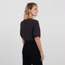 Blusa Cuello Redondo Manga Corta -Feminora Moda Tienda De Ventas fds 5274 2879622 3 product