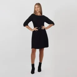 Vestido Cuello Redondo Manga 3cuartos