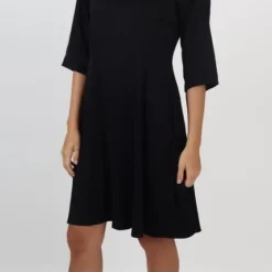 Vestido Cuello Redondo Manga 3cuartos -Feminora Moda Tienda De Ventas fds 6419 8853722 3 product