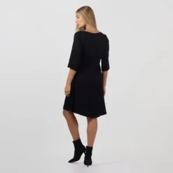 Vestido Cuello Redondo Manga 3cuartos -Feminora Moda Tienda De Ventas fds 6419 8853722 4 product