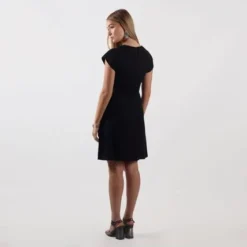 Vestido Cuello Redondo Manga Corta 11 Vestido Cuello Redondo Manga Corta -Feminora Moda Tienda De Ventas fds 7271 7424032 5 product