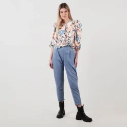 Blusa Cuello Redondo Manga 3cuartos -Feminora Moda Tienda De Ventas fds 7274 0741922 4 product