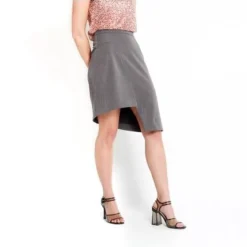 Falda Midi Con Detalle Frontal -Feminora Moda Tienda De Ventas fds 7654 6081722 3 product