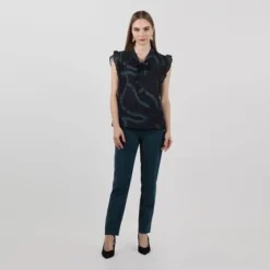 Blusa Cuello V Manga Sisa -Feminora Moda Tienda De Ventas fds 8204 3361722 2 product