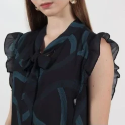 Blusa Cuello V Manga Sisa -Feminora Moda Tienda De Ventas fds 8204 3361722 4 product