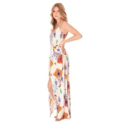 Vestido Largo Para Mujer Beige Fiory 3078