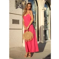 Vestido Largo Para Mujer Fucsia Fiory 3091 -Feminora Moda Tienda De Ventas fiory 3682 8088122 5 product