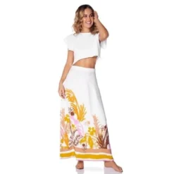 Falda Larga Para Mujer Multicolor Fiory F091