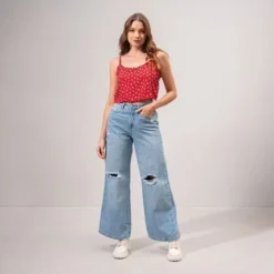 Blusa Semi Amplia Tiras Blomi -Feminora Moda Tienda De Ventas karibik 0385 2500722 5 product