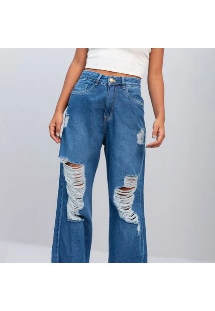 Jean Momfit Talle Alto Fish 6 Jean Momfit Talle Alto Fish - Imagen 4