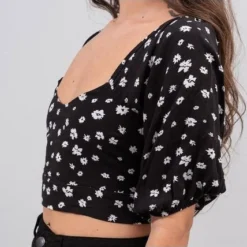 Blusa Ajustada Corta Manga Corta Miti -Feminora Moda Tienda De Ventas karibik 4364 3994712 4 product