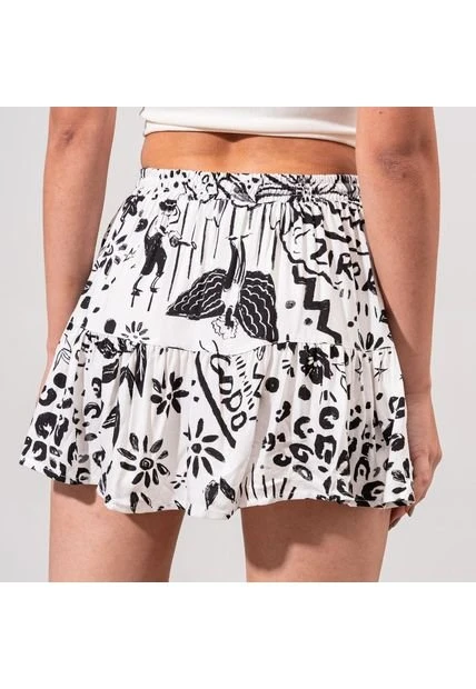 Falda Linea A Corta Talle Alto Ori 5 Falda Linea A Corta Talle Alto Ori - Imagen 3