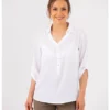 Blusa Para Mujer Manga 3/4 Blanco Marca LYH