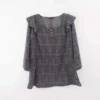 Blusa Para Mujer. Manga 3/4 Negro Marca L&H