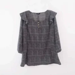 Blusa Para Mujer. Manga 3/4 Negro Marca L&H