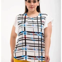 Blusa Para Mujer. Manga Corta Crudo Marca LYH