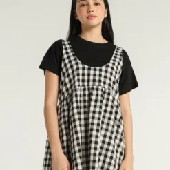 Vestido Blanco-Negro Mattelsa