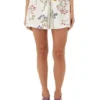 Short Estampado Floral Beige Para Mujer Cloe Mercedes Campuzano