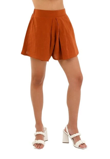 Short Terracota Para Mujer Cloe Mercedes Campuzano 3 Short Terracota Para Mujer Cloe Mercedes Campuzano
