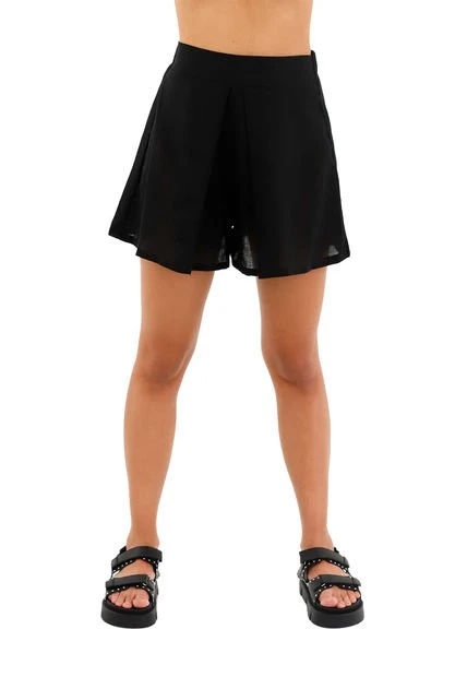 Short Negro Para Mujer Cloe Mercedes Campuzano 4 Short Negro Para Mujer Cloe Mercedes Campuzano - Imagen 2
