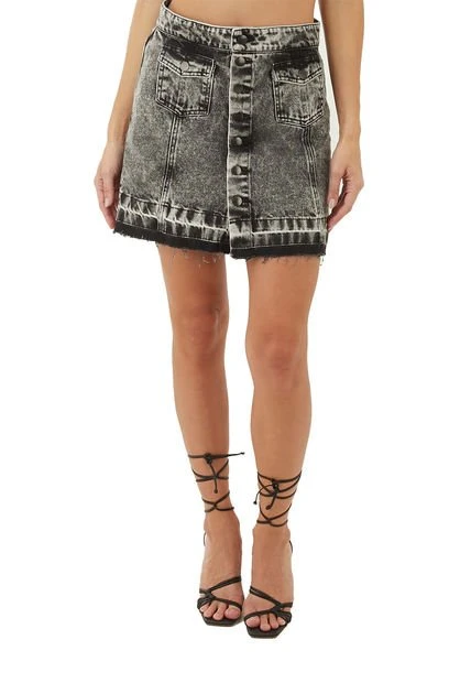 Falda Corta Negro Para Mujer Salma Mercedes Campuzano 4 Falda Corta Negro Para Mujer Salma Mercedes Campuzano - Imagen 2