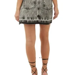 Falda Corta Negro Para Mujer Salma Mercedes Campuzano 10 Falda Corta Negro Para Mujer Salma Mercedes Campuzano -Feminora Moda Tienda De Ventas mercedes campuzano 0313 4385722 4 product