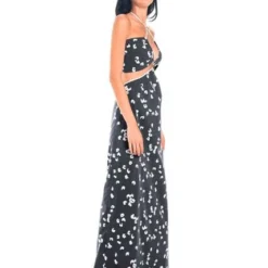 Vestido Largo Estampado Negro Para Mujer Clematis Mercedes Campuzano -Feminora Moda Tienda De Ventas mercedes campuzano 0854 0836712 3 product