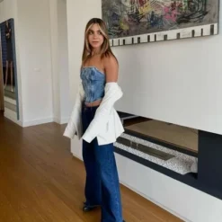 Top Corse Azul Para Mujer Dream Mercedes Campuzano -Feminora Moda Tienda De Ventas mercedes campuzano 2130 2095722 2 product