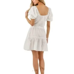 Falda Corta Blanco Para Mujer Bianco Mercedes Campuzano -Feminora Moda Tienda De Ventas mercedes campuzano 2749 3146712 5 product