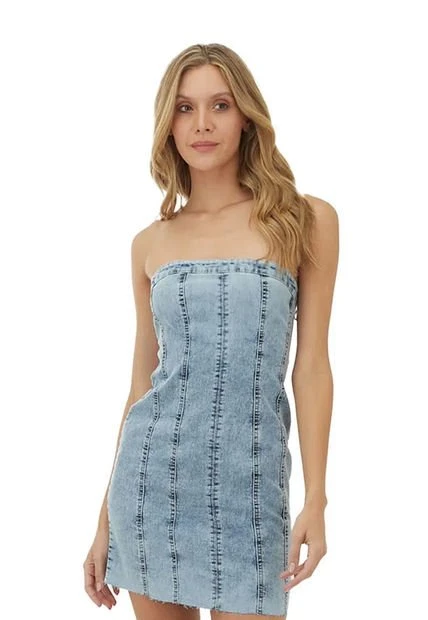 Vestido Corto Azul Para Mujer Kai Mercedes Campuzano 4 Vestido Corto Azul Para Mujer Kai Mercedes Campuzano - Imagen 2