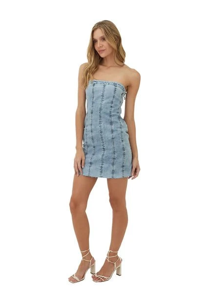 Vestido Corto Azul Para Mujer Kai Mercedes Campuzano 5 Vestido Corto Azul Para Mujer Kai Mercedes Campuzano - Imagen 3