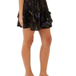Falda Corta Estampado Floral Negro Para Mujer Fiore Mercedes Campuzano -Feminora Moda Tienda De Ventas mercedes campuzano 4783 9770922 3 product
