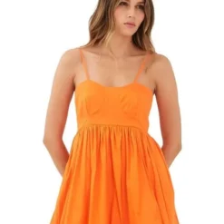 Vestido Corto Naranja Para Mujer Joan Mercedes Campuzano