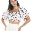 Top Estampado Beige Para Mujer Cardo Mercedes Campuzano