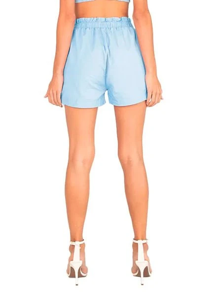 Short Azul Claro Para Mujer Haven Mercedes Campuzano 6 Short Azul Claro Para Mujer Haven Mercedes Campuzano - Imagen 4