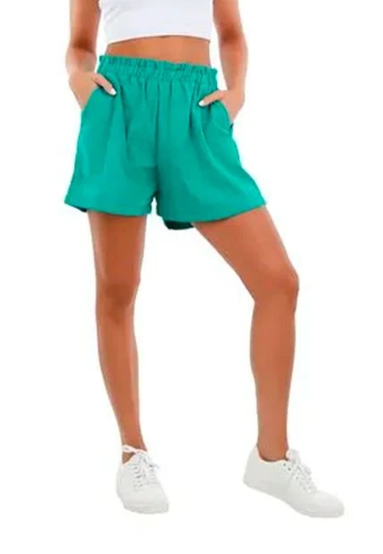 Short Verde Para Mujer Jazmin Mercedes Campuzano 4 Short Verde Para Mujer Jazmin Mercedes Campuzano - Imagen 2