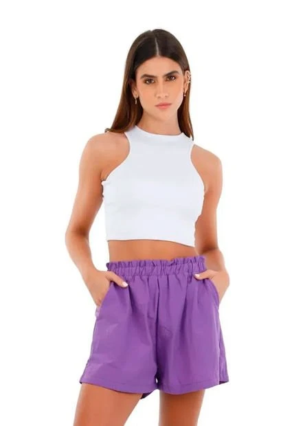 Short Morado Para Mujer Jazmin Mercedes Campuzano 6 Short Morado Para Mujer Jazmin Mercedes Campuzano - Imagen 4