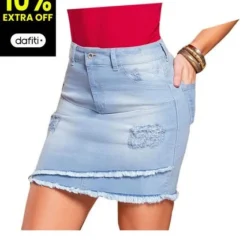 Falda Corta Para Mujer Azul MP