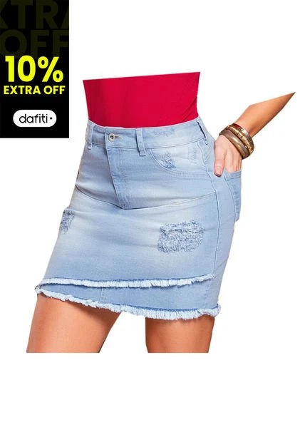 Falda Corta Para Mujer Azul MP 3 Falda Corta Para Mujer Azul MP