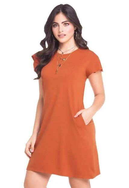 Vestido Ladrillo MP 68383 3 Vestido Ladrillo MP 68383